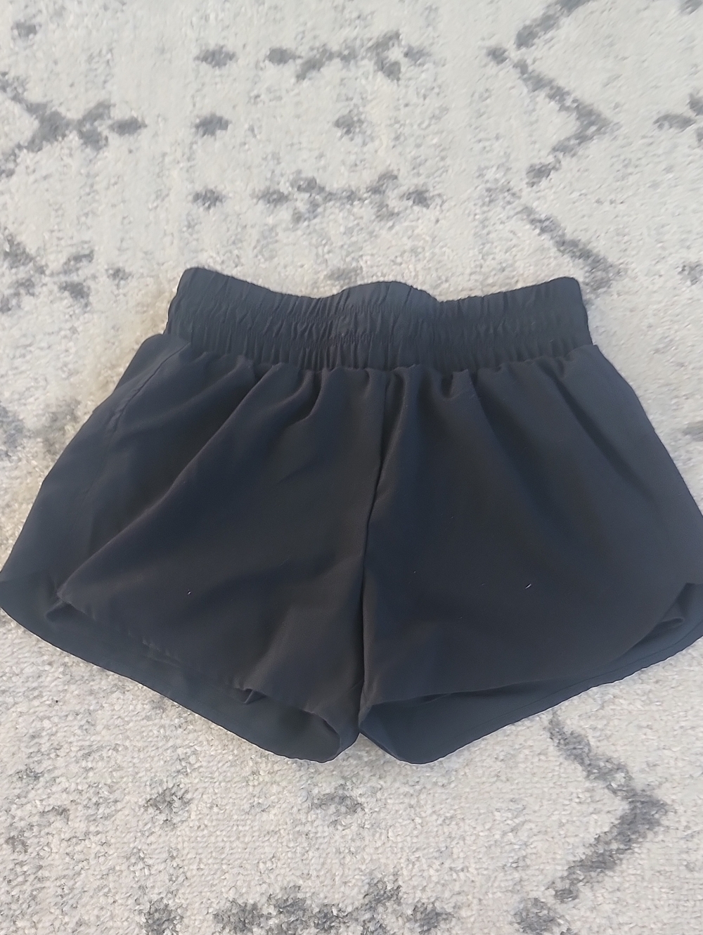 Black Women's Elastic Waist Running Shorts